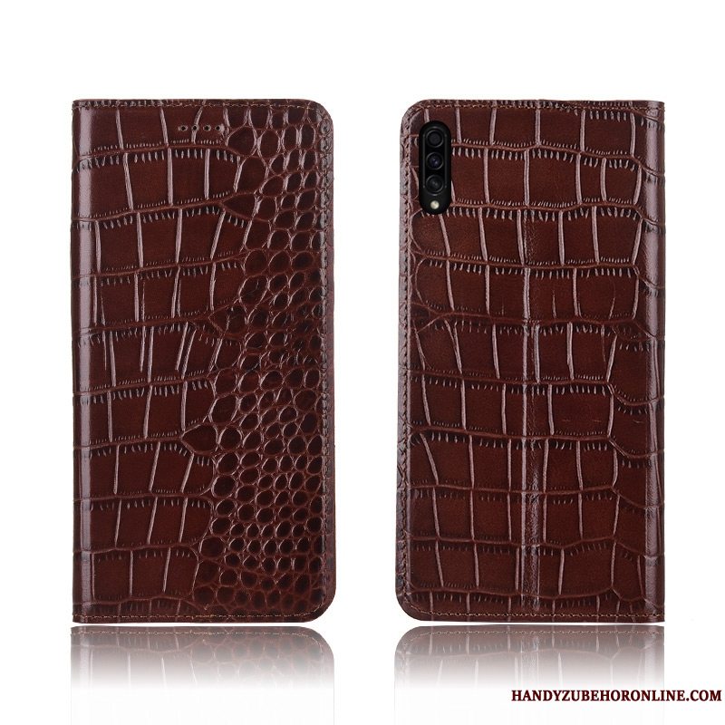 Etui Samsung Galaxy A30s Folio Krokodille Anti-fald, Cover Samsung Galaxy A30s Silikone Telefonny