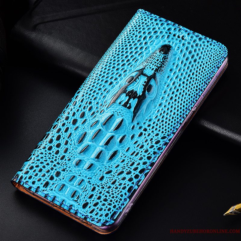 Etui Samsung Galaxy A30s Folio Telefongul, Cover Samsung Galaxy A30s Tasker Anti-fald Krokodille