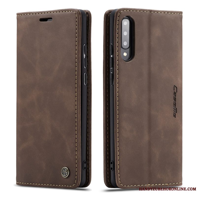 Etui Samsung Galaxy A30s Læder Skærmbeskyttelse Business, Cover Samsung Galaxy A30s Folio Hærdning Telefon