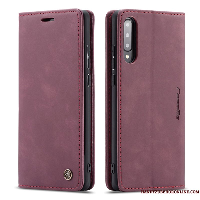 Etui Samsung Galaxy A30s Læder Skærmbeskyttelse Business, Cover Samsung Galaxy A30s Folio Hærdning Telefon