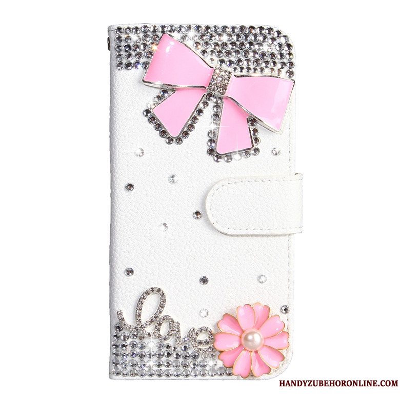 Etui Samsung Galaxy A30s Læder Sommerfugl Blomster Telefon, Cover Samsung Galaxy A30s Folio Hvid