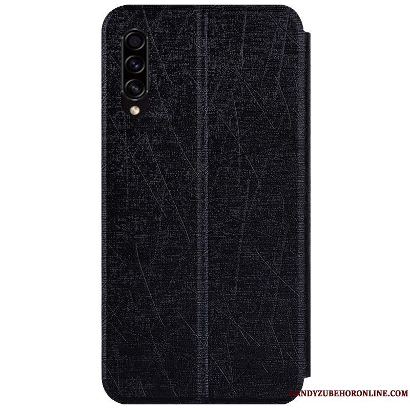 Etui Samsung Galaxy A30s Læder Telefonanti-fald, Cover Samsung Galaxy A30s Support Sølv