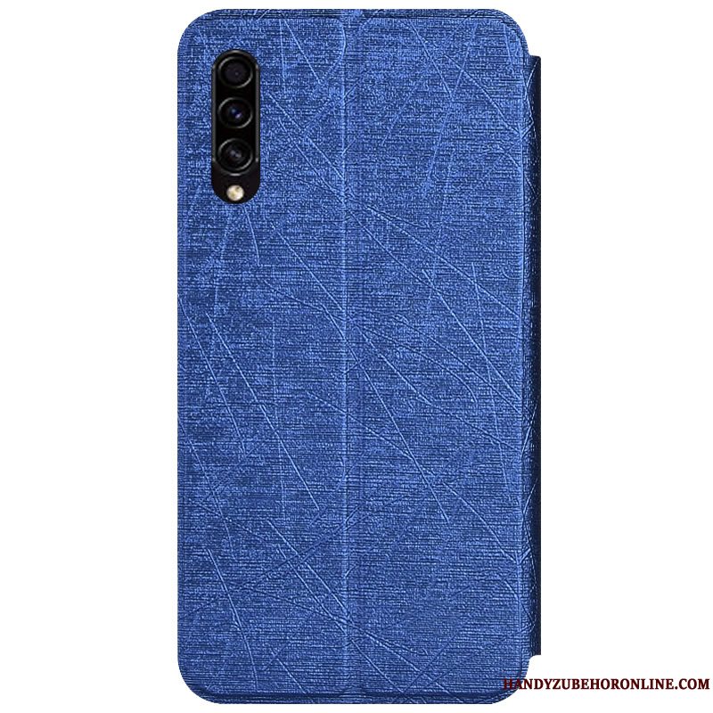 Etui Samsung Galaxy A30s Læder Telefonanti-fald, Cover Samsung Galaxy A30s Support Sølv