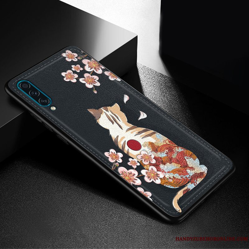 Etui Samsung Galaxy A30s Læder Trend Blå, Cover Samsung Galaxy A30s Blød Kinesisk Stil Telefon