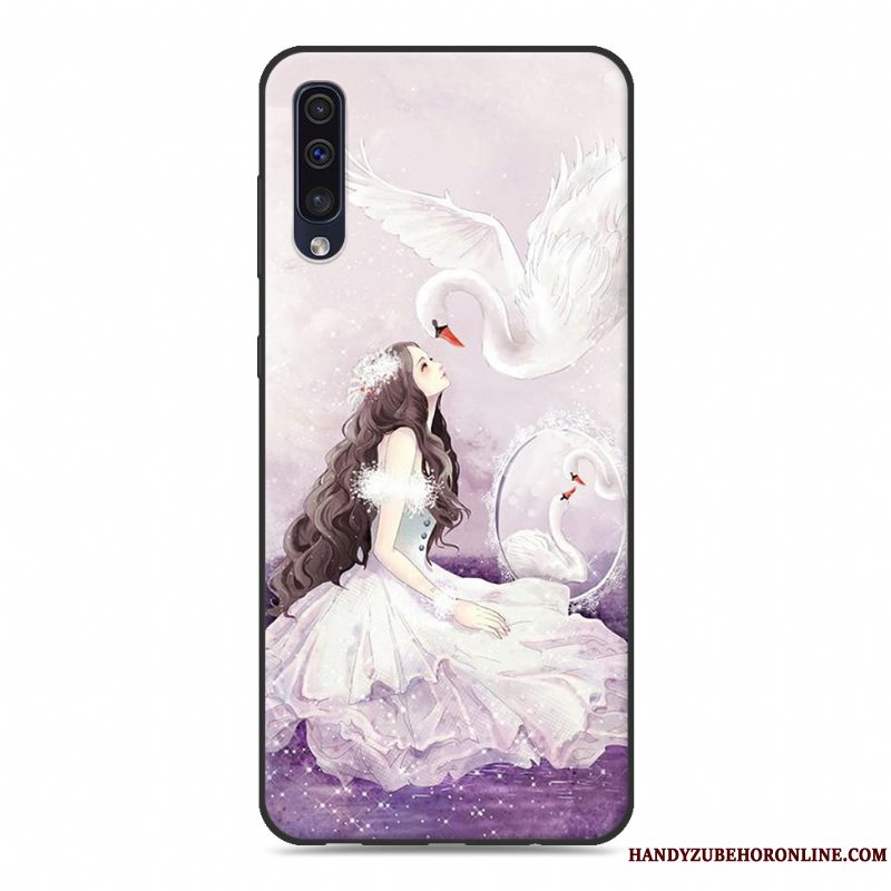 Etui Samsung Galaxy A30s Silikone Anti-fald Smuk, Cover Samsung Galaxy A30s Beskyttelse Af Personlighed Hvid