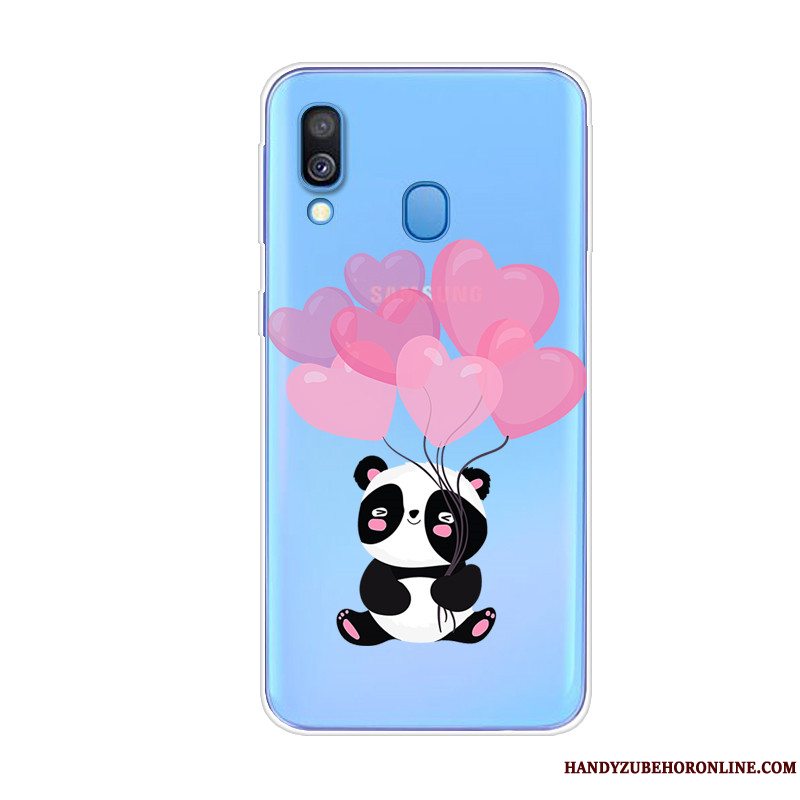 Etui Samsung Galaxy A40 Beskyttelse Af Personlighed Blå, Cover Samsung Galaxy A40 Kreativ Telefondyr