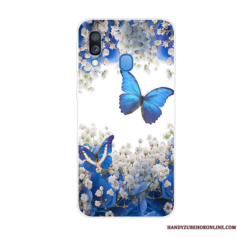 Etui Samsung Galaxy A40 Beskyttelse Af Personlighed Blå, Cover Samsung Galaxy A40 Kreativ Telefondyr