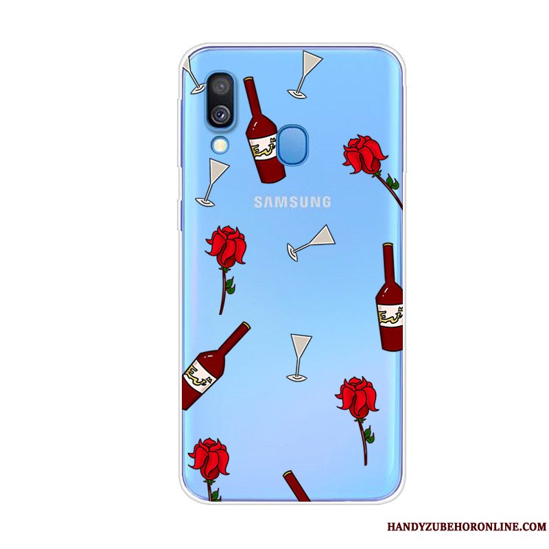 Etui Samsung Galaxy A40 Beskyttelse Af Personlighed Blå, Cover Samsung Galaxy A40 Kreativ Telefondyr