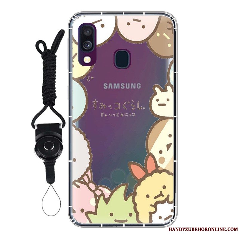 Etui Samsung Galaxy A40 Blød Hvid Anti-fald, Cover Samsung Galaxy A40 Beskyttelse Tilpas Af Personlighed