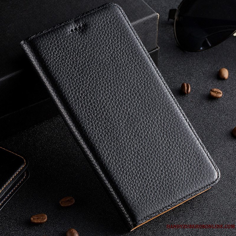 Etui Samsung Galaxy A40 Folio Hver Dag Telefon, Cover Samsung Galaxy A40 Tasker Litchi Blå