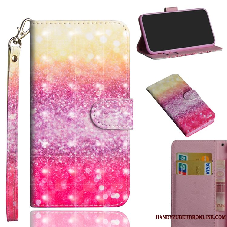 Etui Samsung Galaxy A40 Folio Lilla Anti-fald, Cover Samsung Galaxy A40 Læder Telefon