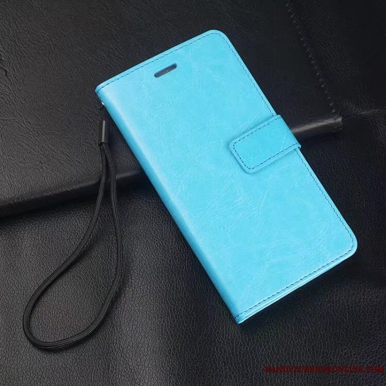 Etui Samsung Galaxy A40 Læder Mørkeblå Telefon, Cover Samsung Galaxy A40 Beskyttelse