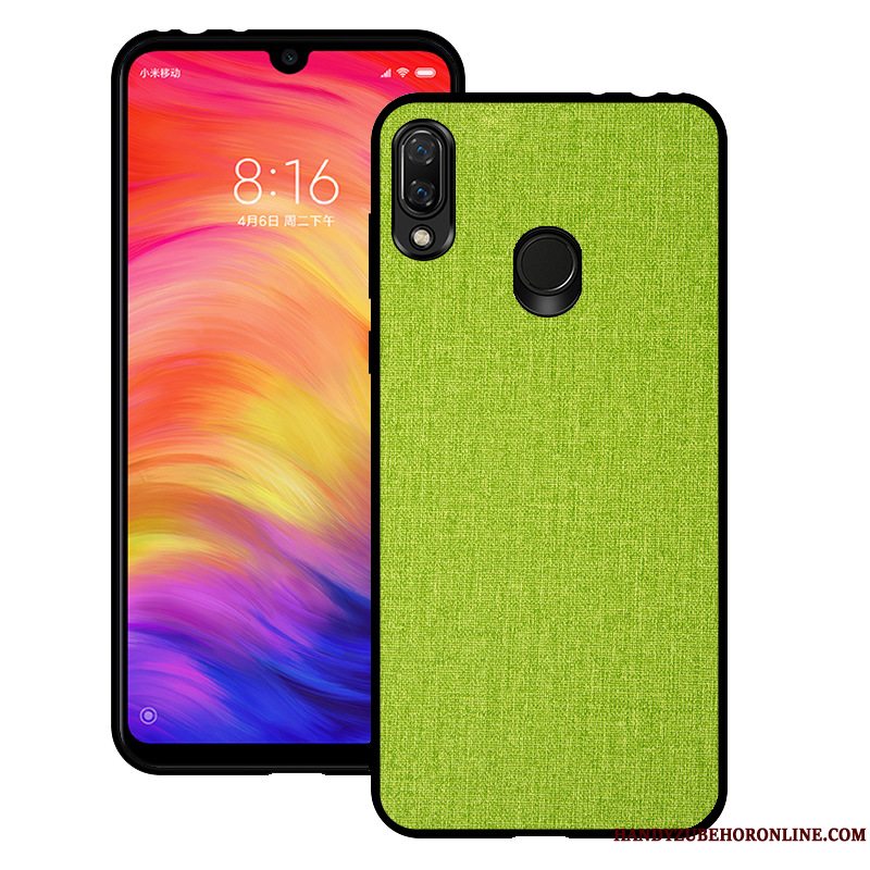 Etui Samsung Galaxy A40 Silikone Solid Farve Klud, Cover Samsung Galaxy A40 Mode Mønster Grøn