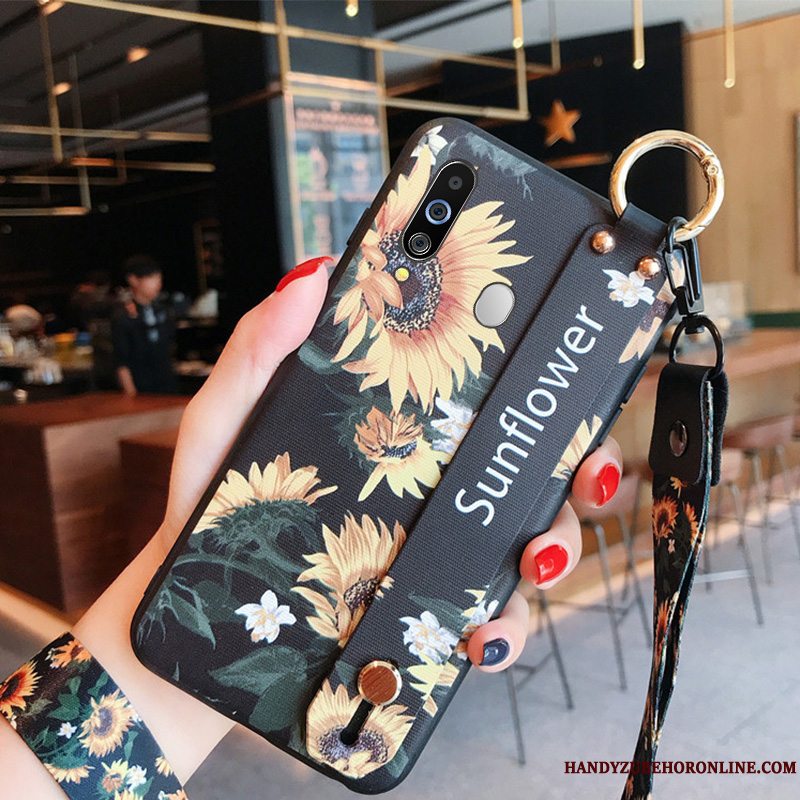 Etui Samsung Galaxy A40s Beskyttelse Hængende Hals Sort, Cover Samsung Galaxy A40s Hængende Ornamenter Telefon