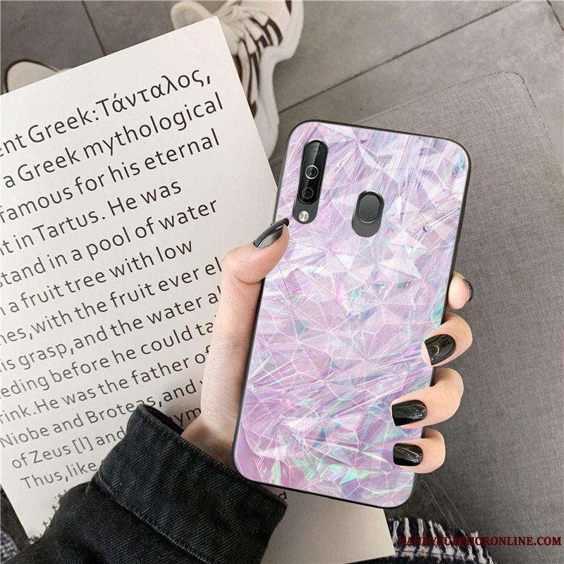 Etui Samsung Galaxy A40s Silikone Lyserød Rombe, Cover Samsung Galaxy A40s Lyse Telefon