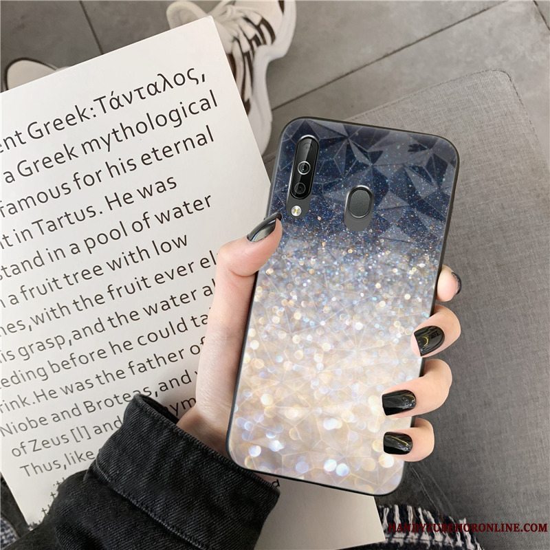 Etui Samsung Galaxy A40s Silikone Lyserød Rombe, Cover Samsung Galaxy A40s Lyse Telefon