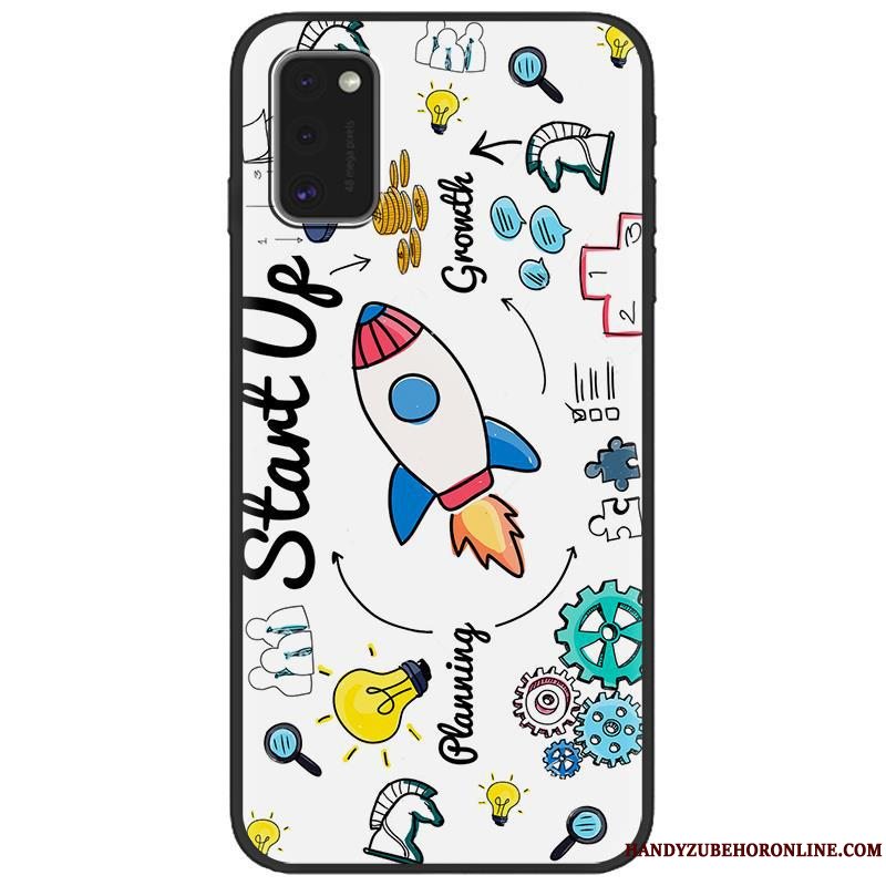 Etui Samsung Galaxy A41 Blød Trend Nubuck, Cover Samsung Galaxy A41 Kreativ Grøn Telefon