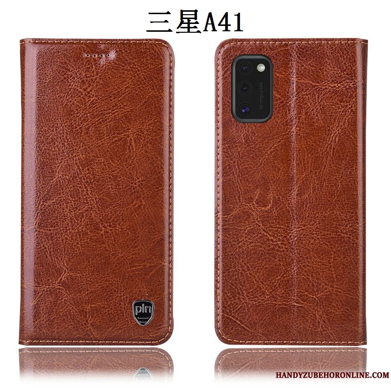 Etui Samsung Galaxy A41 Folio Telefonmønster, Cover Samsung Galaxy A41 Tasker Anti-fald Rød