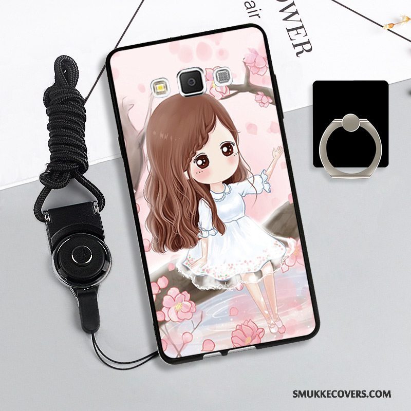 Etui Samsung Galaxy A5 2015 Beskyttelse Hængende Ornamenter Anti-fald, Cover Samsung Galaxy A5 2015 Blød Telefonrød