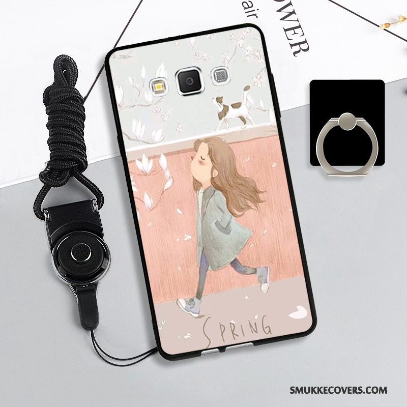 Etui Samsung Galaxy A5 2015 Beskyttelse Hængende Ornamenter Anti-fald, Cover Samsung Galaxy A5 2015 Blød Telefonrød