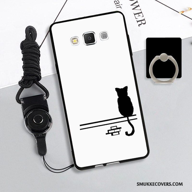 Etui Samsung Galaxy A5 2015 Beskyttelse Hængende Ornamenter Anti-fald, Cover Samsung Galaxy A5 2015 Blød Telefonrød