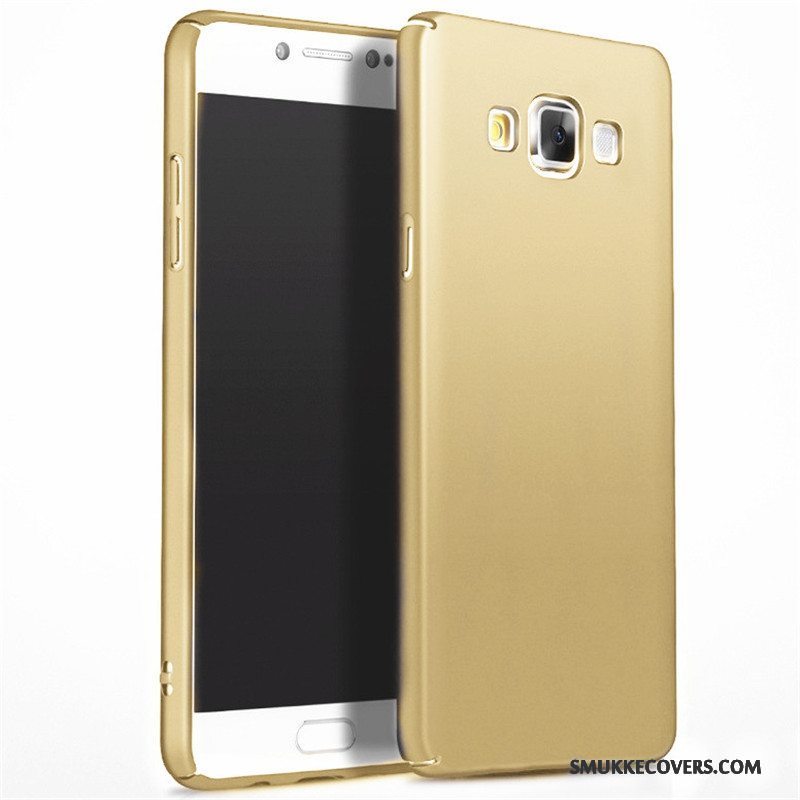 Etui Samsung Galaxy A5 2015 Beskyttelse Telefonnubuck, Cover Samsung Galaxy A5 2015 Guld Hård