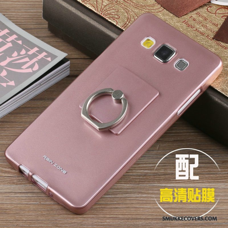 Etui Samsung Galaxy A5 2015 Blød Lyserød Nubuck, Cover Samsung Galaxy A5 2015 Silikone Telefontrend