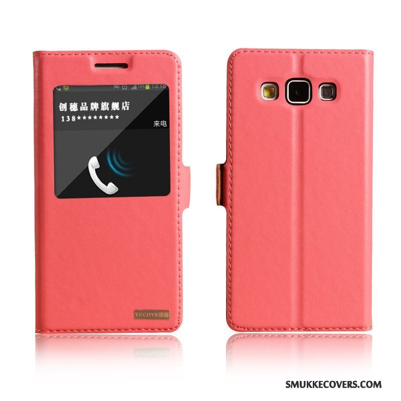 Etui Samsung Galaxy A5 2015 Læder Telefongul, Cover Samsung Galaxy A5 2015 Beskyttelse Vækstdvale