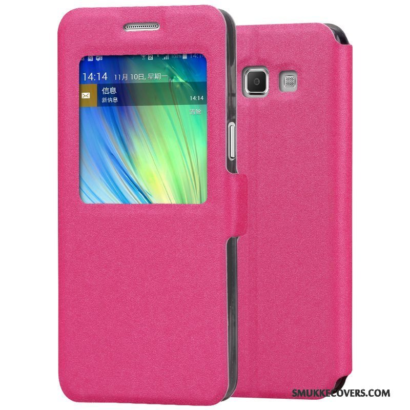 Etui Samsung Galaxy A5 2015 Læder Telefonguld, Cover Samsung Galaxy A5 2015 Beskyttelse