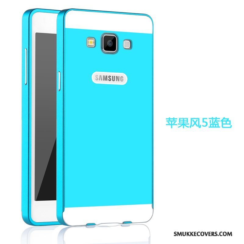 Etui Samsung Galaxy A5 2015 Metal Bagdæksel Ramme, Cover Samsung Galaxy A5 2015 Beskyttelse Lyserød Anti-fald