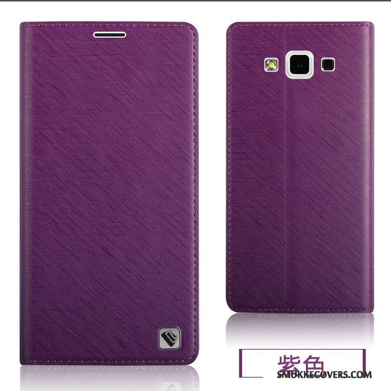 Etui Samsung Galaxy A5 2015 Silikone Lilla Telefon, Cover Samsung Galaxy A5 2015 Beskyttelse Bagdæksel Anti-fald