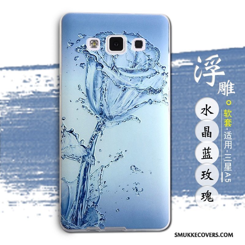 Etui Samsung Galaxy A5 2015 Silikone Smuk Blå, Cover Samsung Galaxy A5 2015 Blød Anti-fald