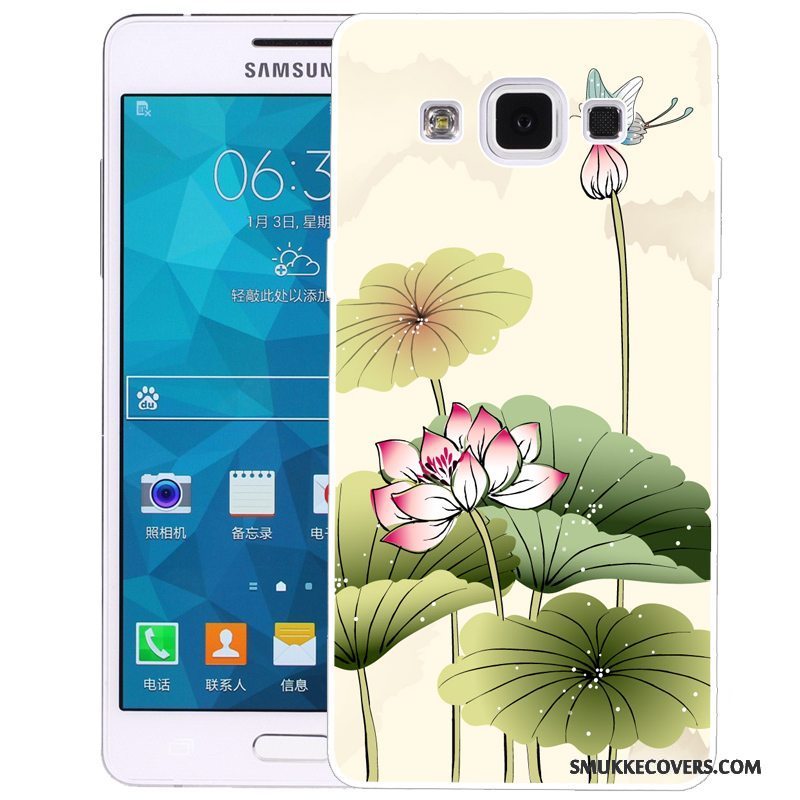 Etui Samsung Galaxy A5 2015 Silikone Telefongrøn, Cover Samsung Galaxy A5 2015 Cartoon