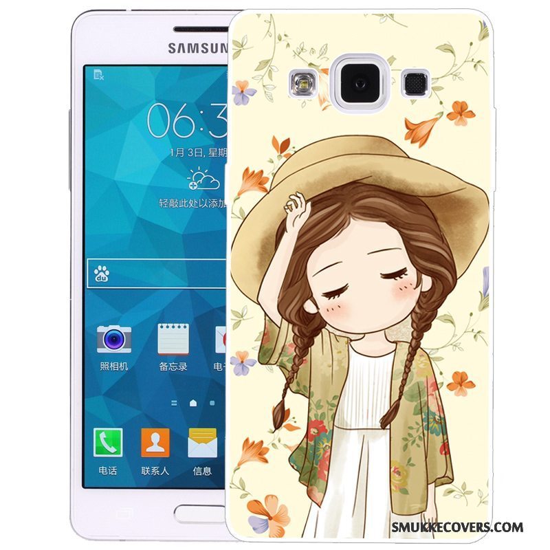 Etui Samsung Galaxy A5 2015 Silikone Telefongrøn, Cover Samsung Galaxy A5 2015 Cartoon