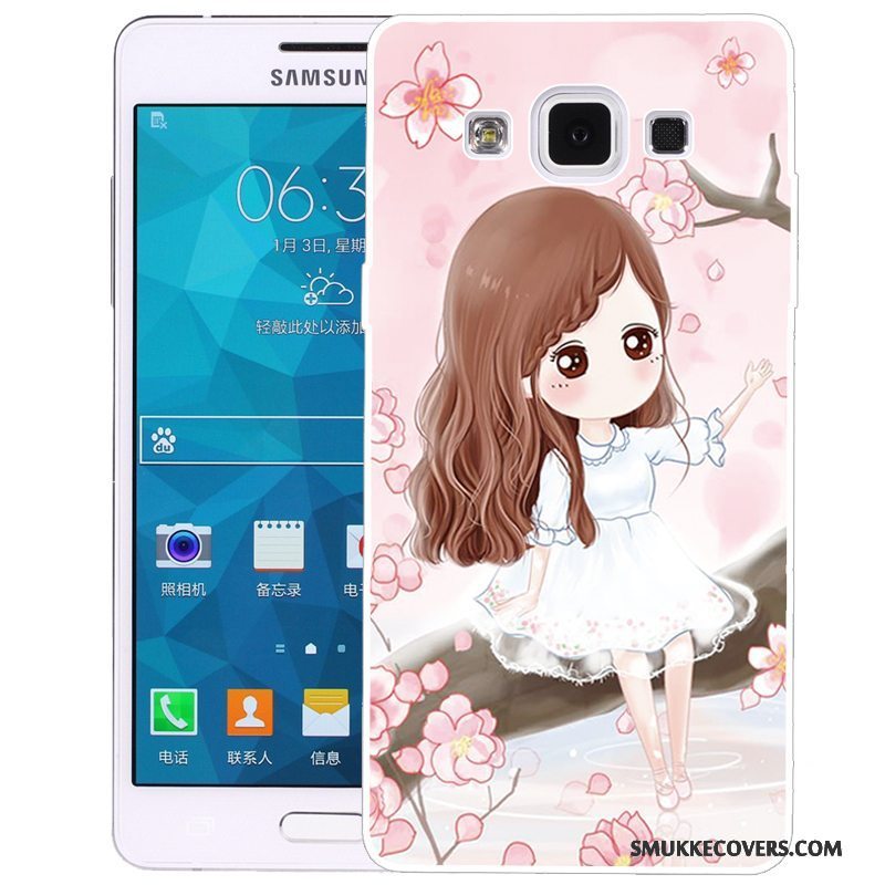 Etui Samsung Galaxy A5 2015 Silikone Telefongrøn, Cover Samsung Galaxy A5 2015 Cartoon