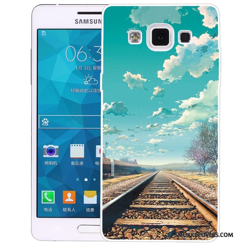 Etui Samsung Galaxy A5 2015 Silikone Telefongrøn, Cover Samsung Galaxy A5 2015 Cartoon