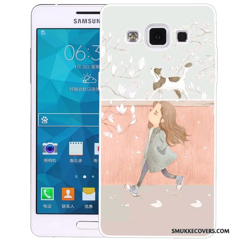 Etui Samsung Galaxy A5 2015 Silikone Telefongrøn, Cover Samsung Galaxy A5 2015 Cartoon