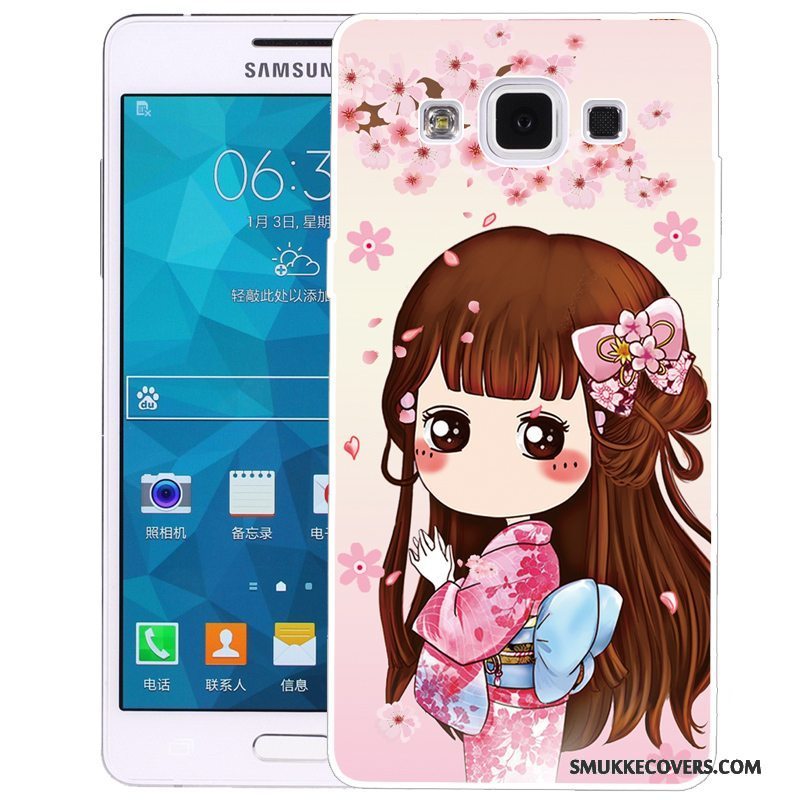 Etui Samsung Galaxy A5 2015 Silikone Telefongrøn, Cover Samsung Galaxy A5 2015 Cartoon