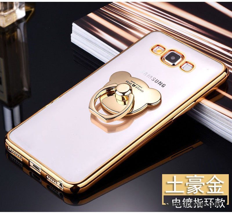 Etui Samsung Galaxy A5 2015 Silikone Trend Guld, Cover Samsung Galaxy A5 2015 Tasker Gennemsigtig Anti-fald