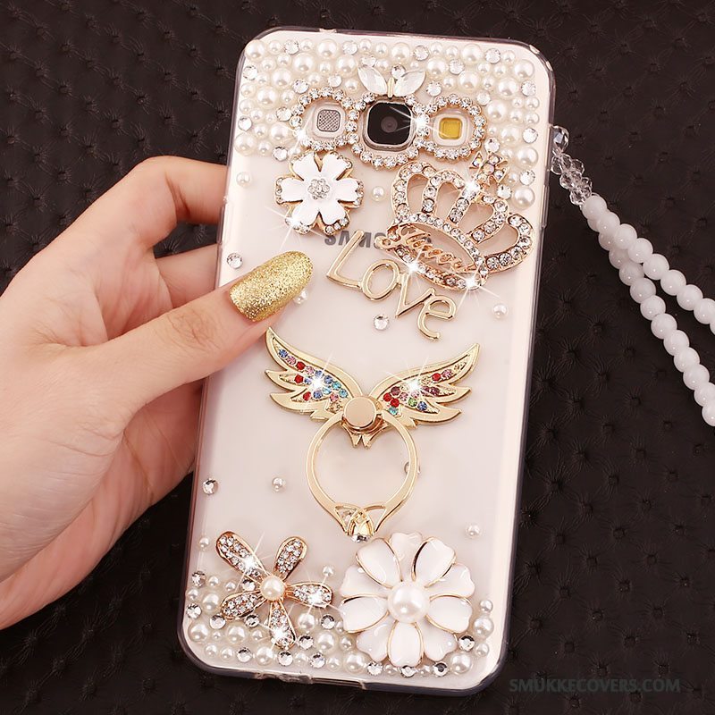 Etui Samsung Galaxy A5 2015 Strass Telefonguld, Cover Samsung Galaxy A5 2015 Blød