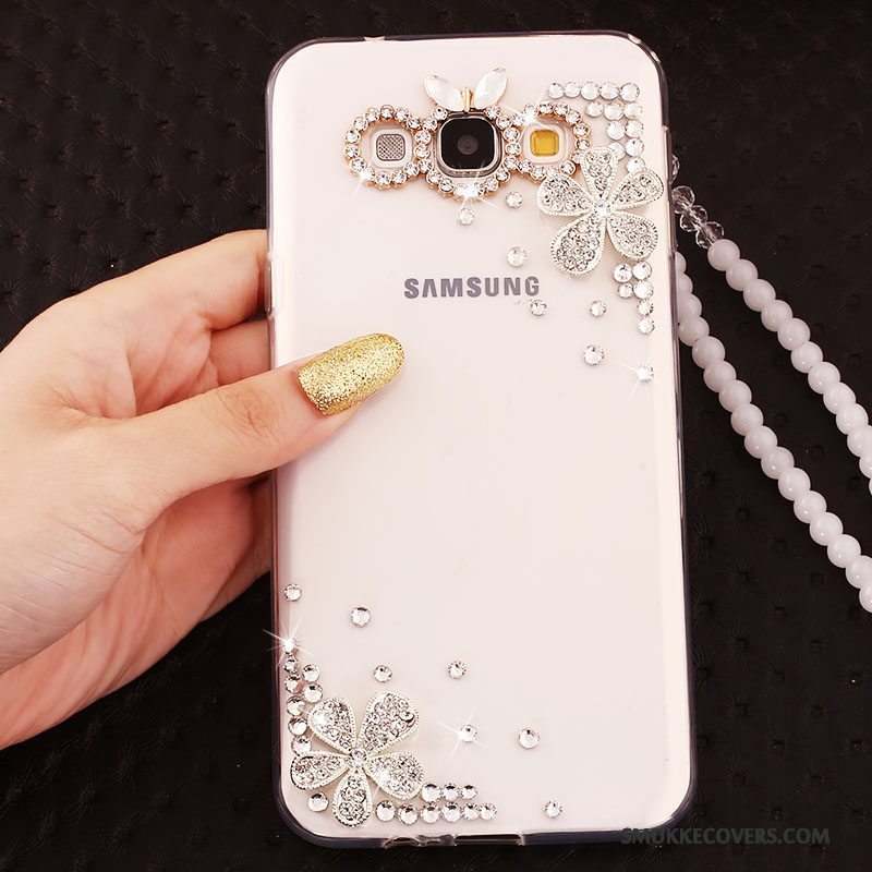 Etui Samsung Galaxy A5 2015 Strass Telefonguld, Cover Samsung Galaxy A5 2015 Blød