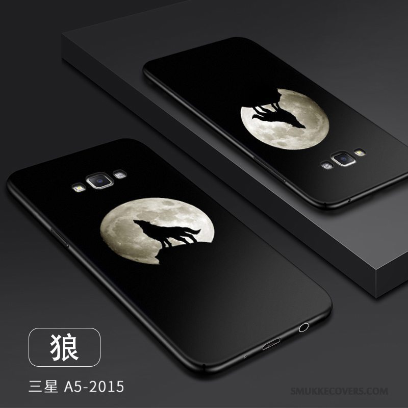 Etui Samsung Galaxy A5 2015 Tasker Af Personlighed Nubuck, Cover Samsung Galaxy A5 2015 Beskyttelse Sort Tynd