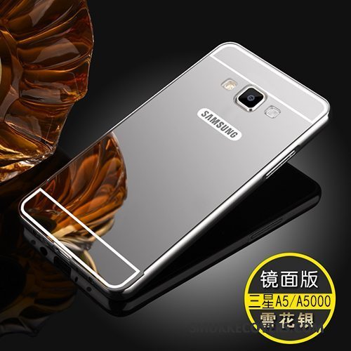 Etui Samsung Galaxy A5 2015 Tasker Telefonguld, Cover Samsung Galaxy A5 2015 Metal Bagdæksel Spejl