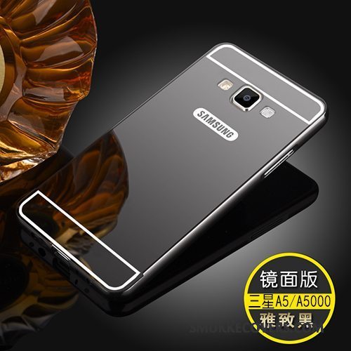 Etui Samsung Galaxy A5 2015 Tasker Telefonguld, Cover Samsung Galaxy A5 2015 Metal Bagdæksel Spejl