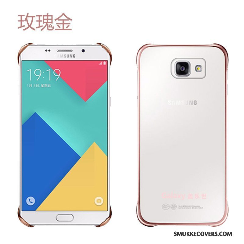 Etui Samsung Galaxy A5 2016 Bagdæksel Guld, Cover Samsung Galaxy A5 2016 Ramme Telefon
