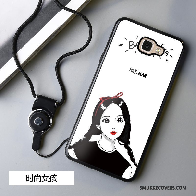 Etui Samsung Galaxy A5 2016 Beskyttelse Anti-fald Telefon, Cover Samsung Galaxy A5 2016 Cartoon Sort Hængende Ornamenter