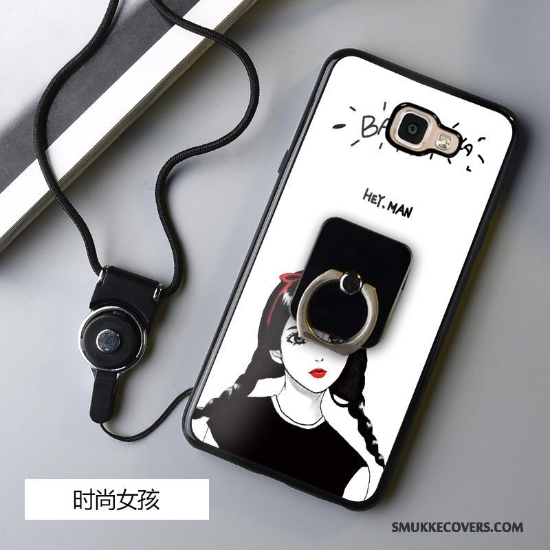 Etui Samsung Galaxy A5 2016 Beskyttelse Anti-fald Telefon, Cover Samsung Galaxy A5 2016 Cartoon Sort Hængende Ornamenter