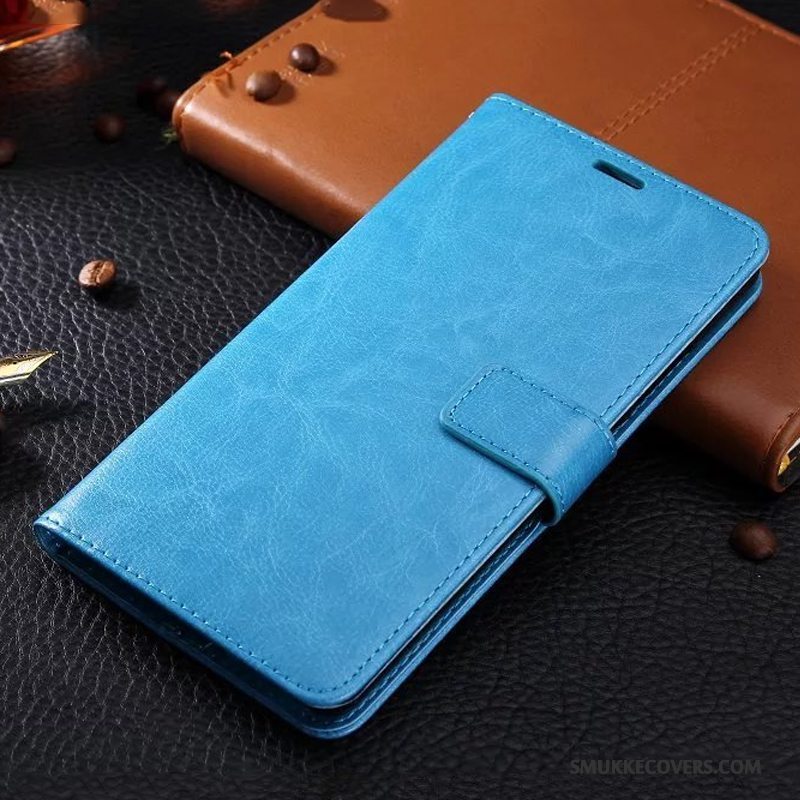 Etui Samsung Galaxy A5 2016 Folio Telefonhængende Ornamenter, Cover Samsung Galaxy A5 2016 Læder Blå