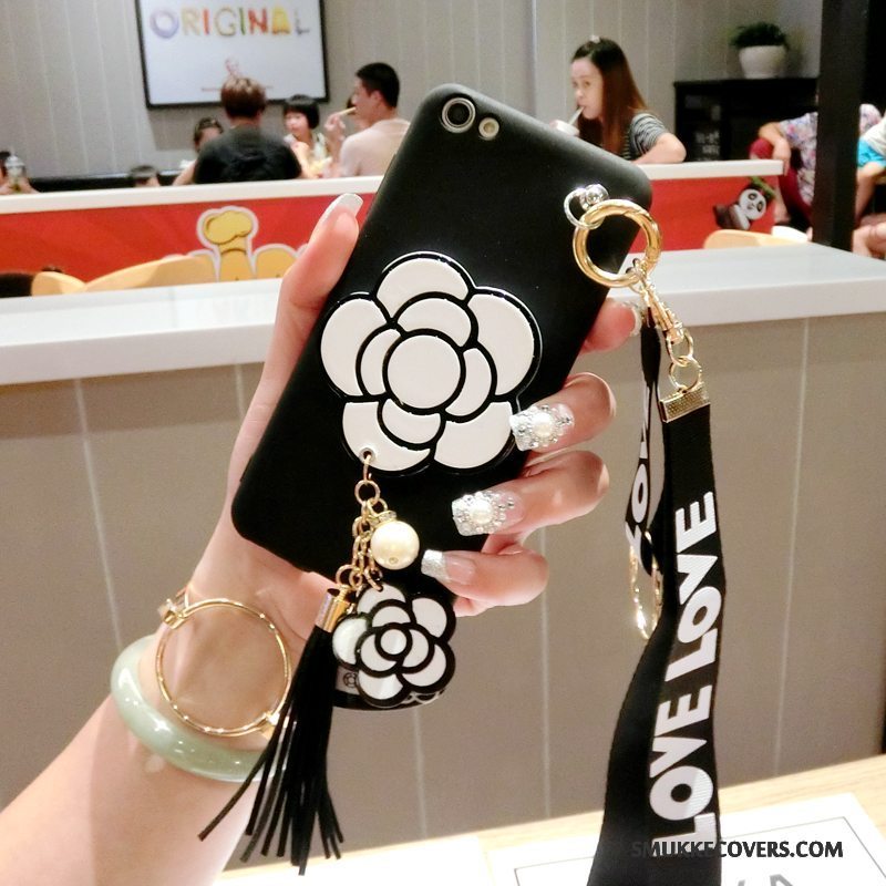 Etui Samsung Galaxy A5 2016 Kreativ Telefonrød, Cover Samsung Galaxy A5 2016 Silikone Blomster Hængende Ornamenter