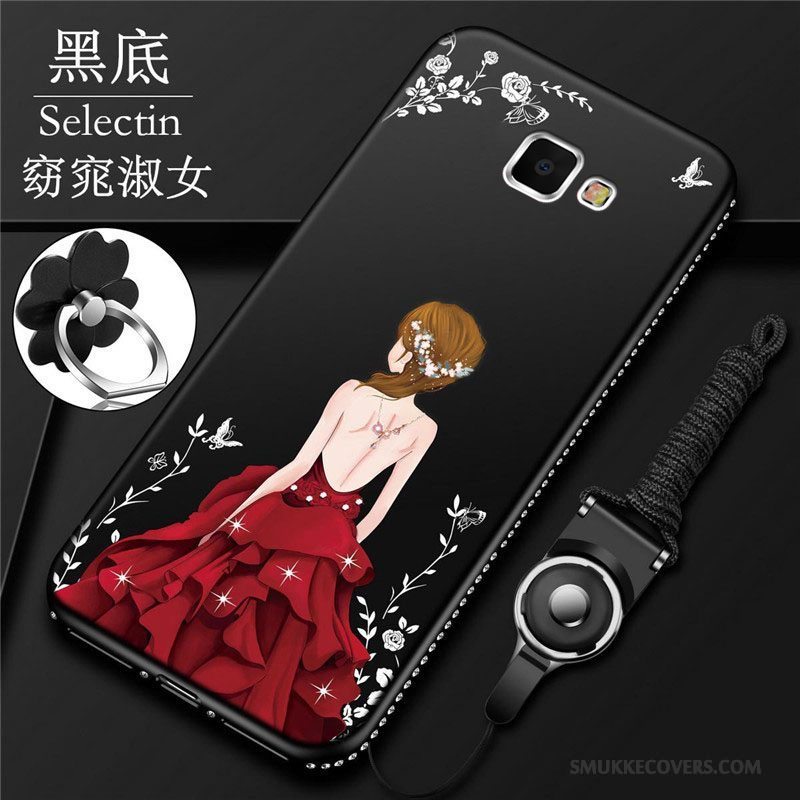 Etui Samsung Galaxy A5 2016 Silikone Anti-fald Rød, Cover Samsung Galaxy A5 2016 Tasker Stor Telefon